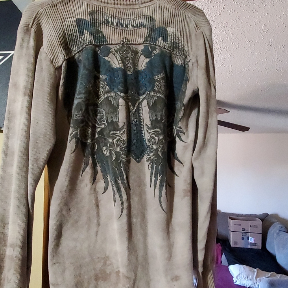 Sinful multi colored long Sleeve shirt large